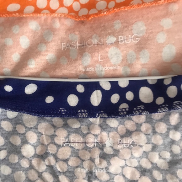 New set of Two Blue and Orange Sleeveless Tank Tops Large - Picture 4 of 4